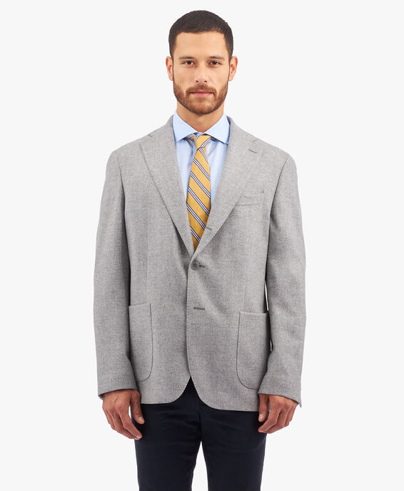 Brooks Brothers Light Grey Wool Cashmere Blend Jacket Light Grey JKSLI011WOBWS001LTGRP001