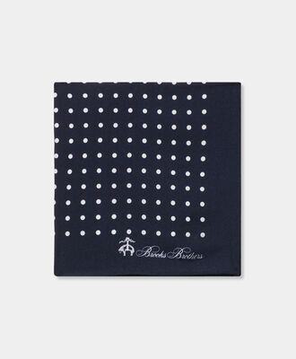Brooks Brothers Polka Dot Silk Pochette Navy ACPOC002SEPSE001NAVYF001
