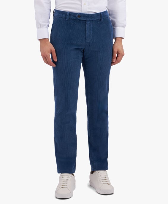 Brooks Brothers Pantalón de pana de algodón elástico azul Denim CPCHI035COBSP003DENIP001
