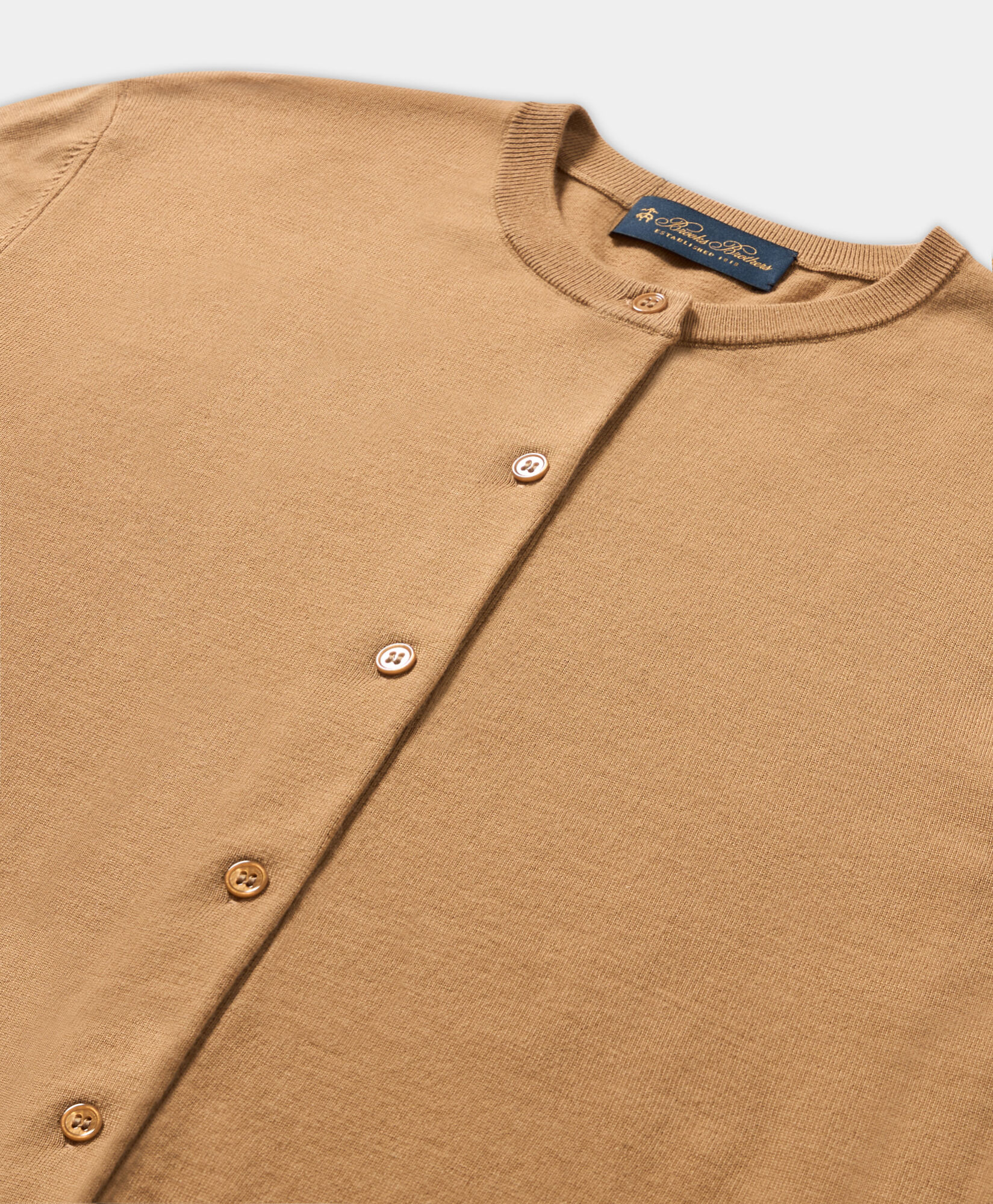 Brooks Brothers Cardigan aus Merinowolle Camel KNCAR009WOPWO006CAMEP001