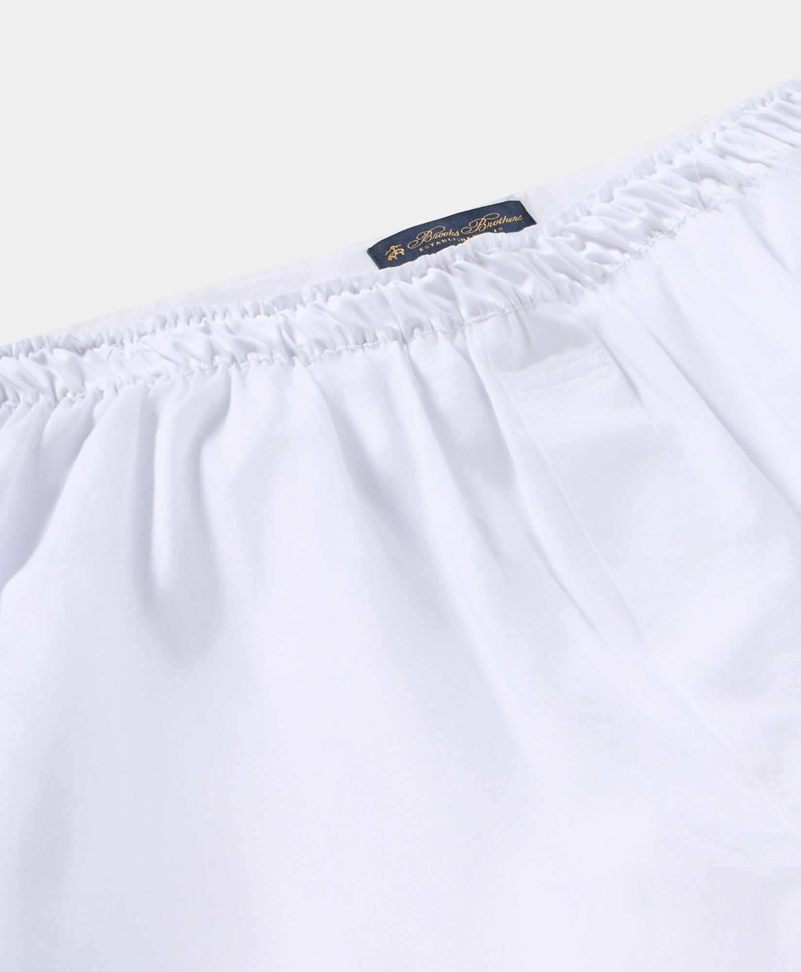 Brooks Brothers Plain Cotton Boxer Shorts White UNDER023COPCO001WHITP001