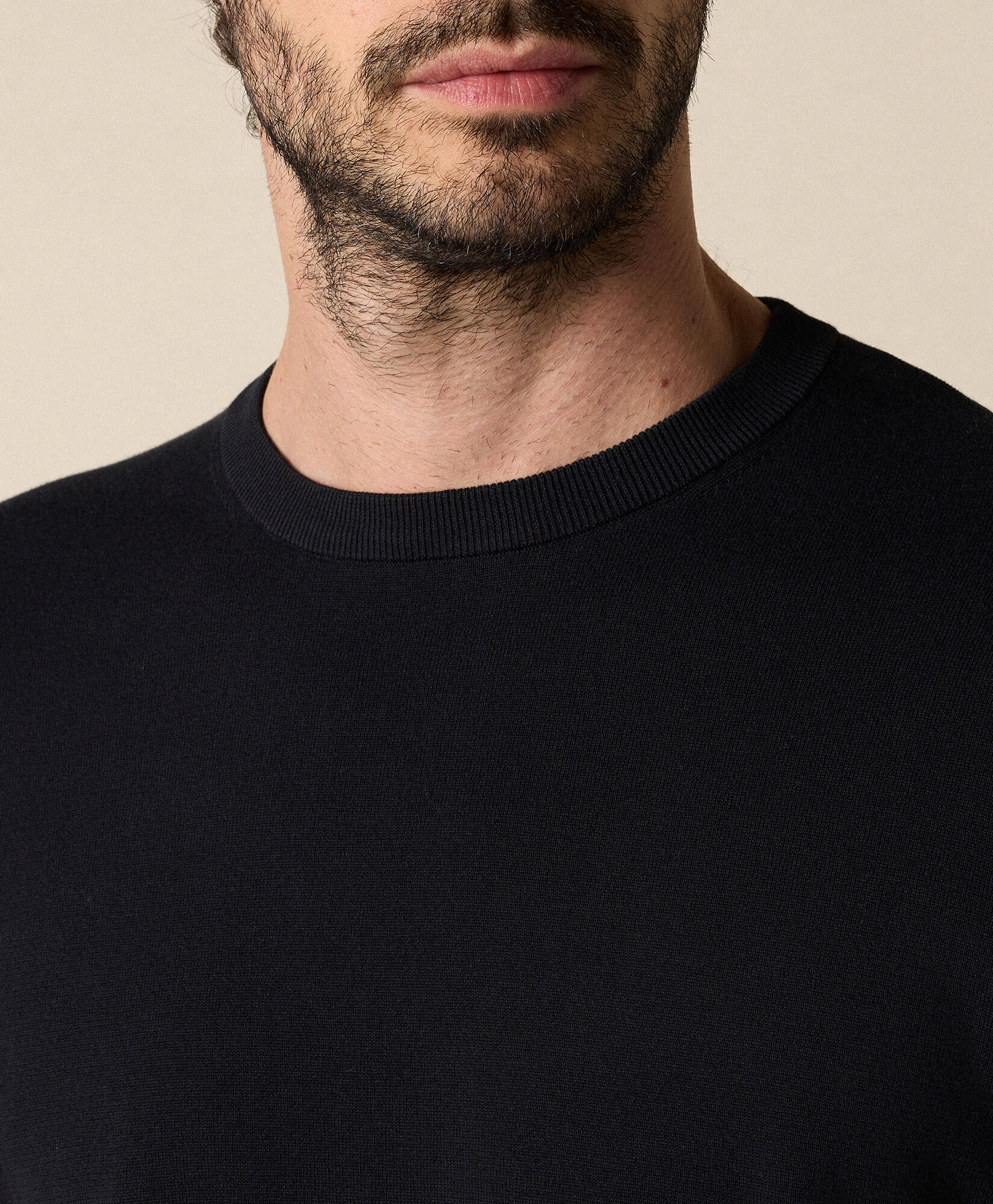 Brooks Brothers Cotton Crewneck Black KNCRN008COPCO002BLAKP001