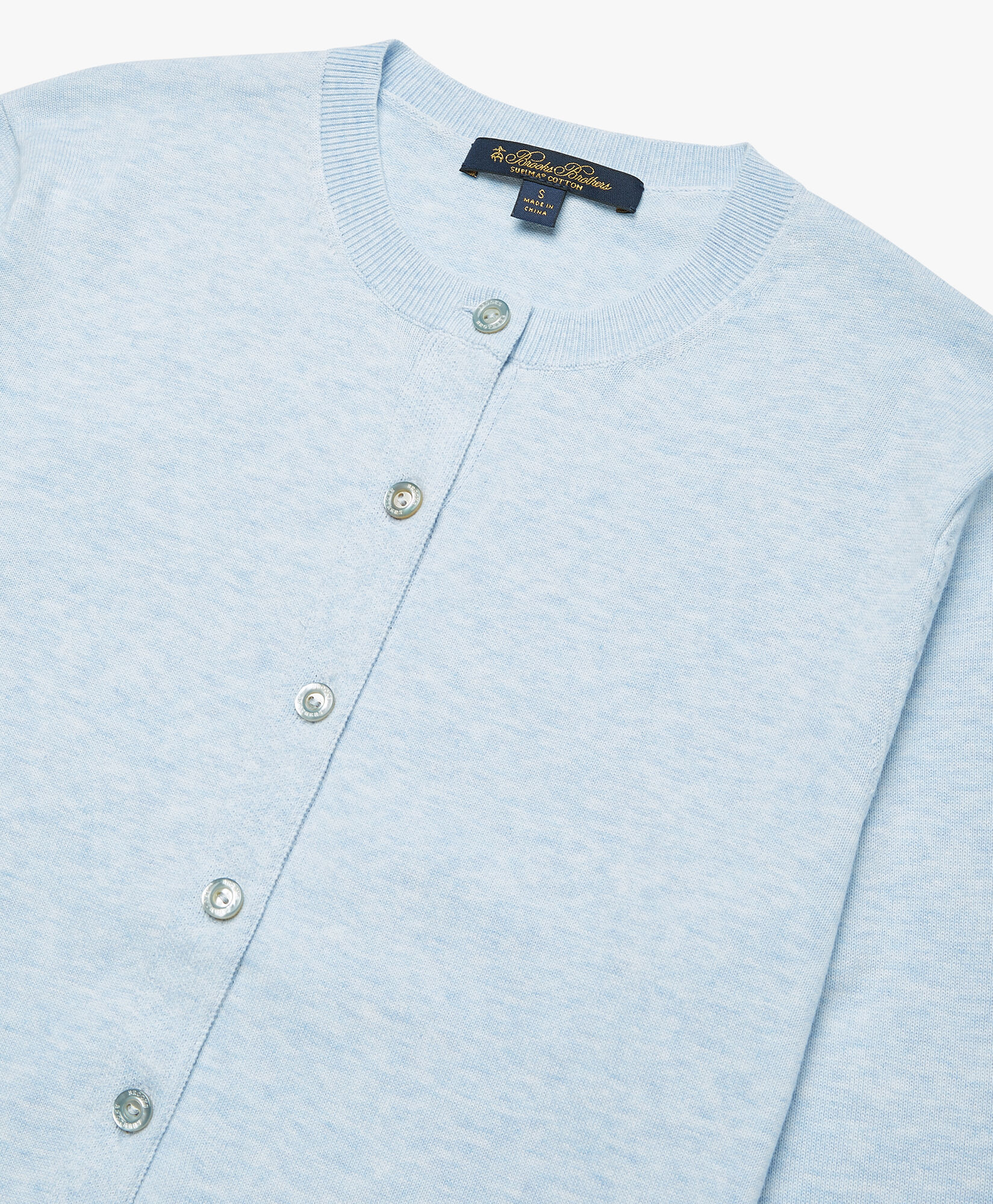 Supima Cotton Cardigan in Light Blue for Women Brooks Brothers EU
