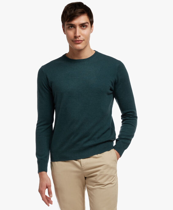 Brooks Brothers Cashmere Crew-Neck Sweater Green KNCRN001WSPWS001GREEP001