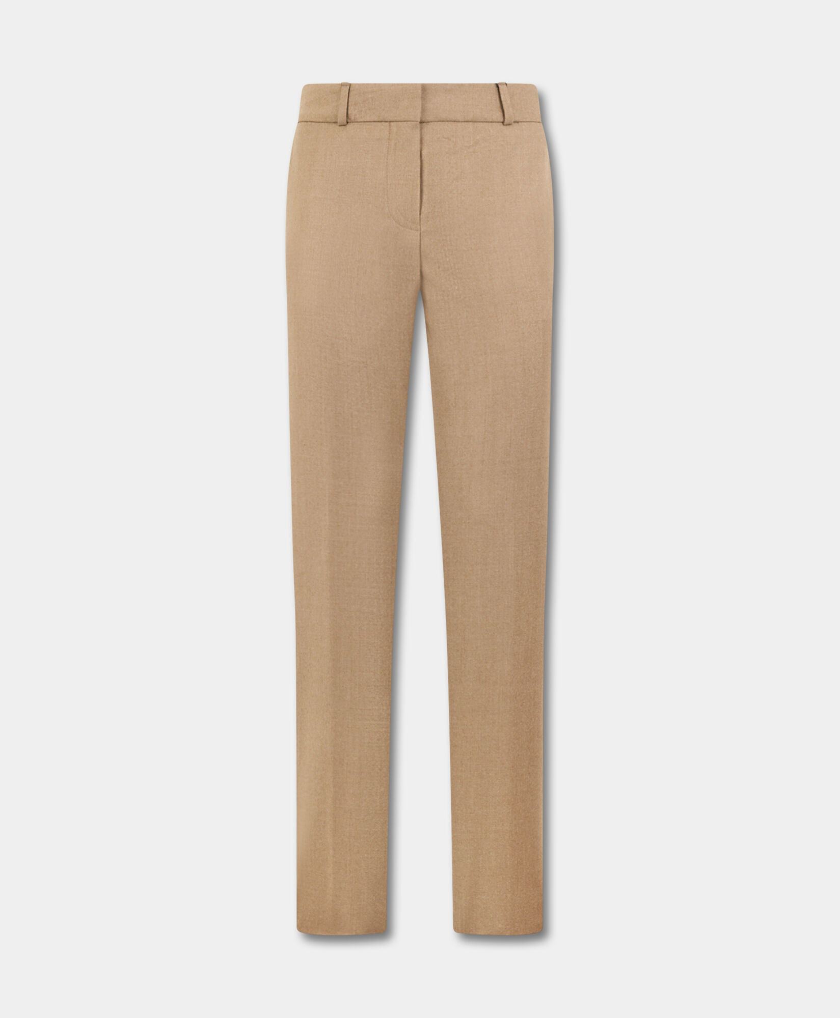 Brooks Brothers Cigarette Fit Flannel Virgin Wool Trousers Beige DTROU040WVPWV003BEIGP001