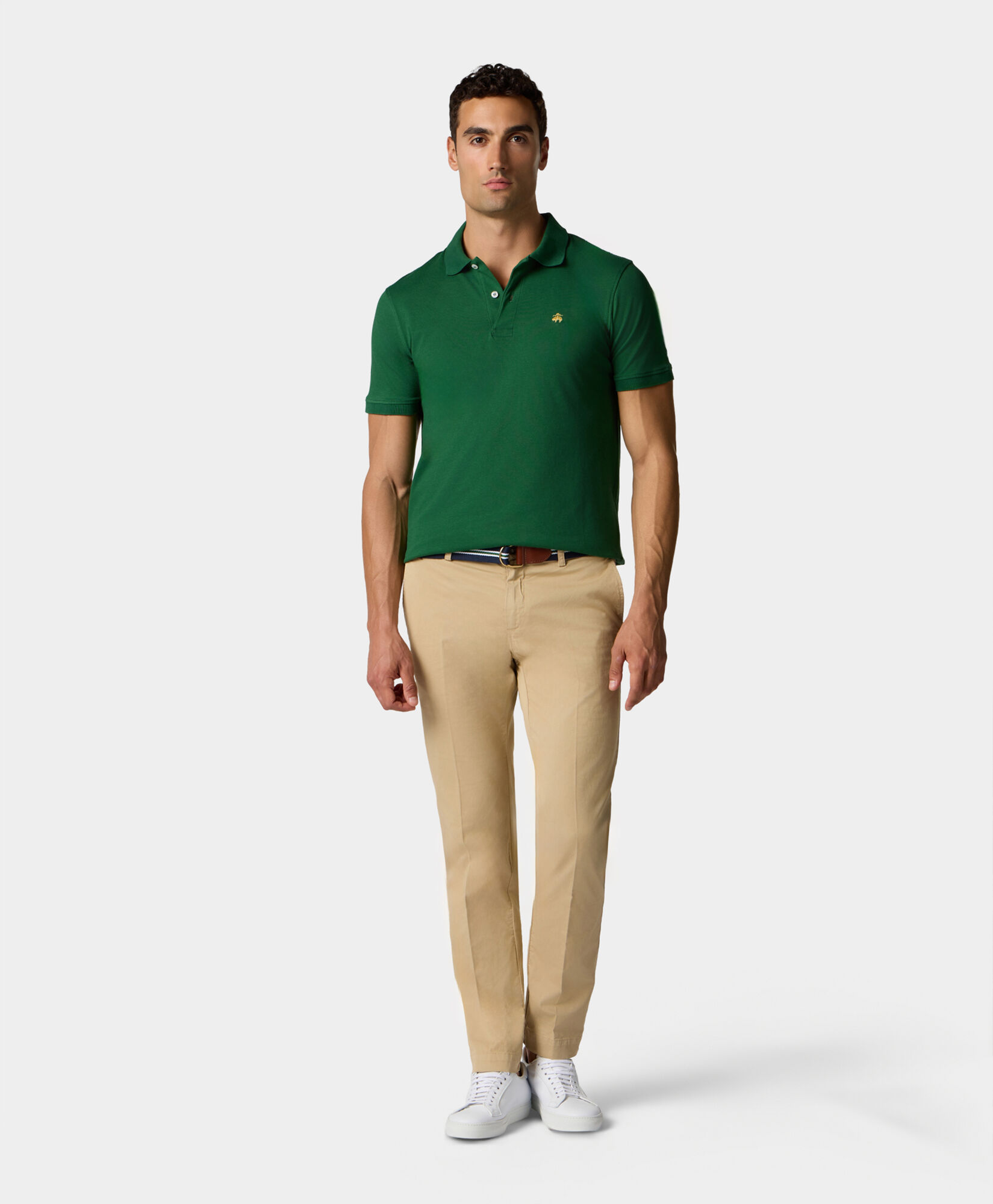 Brooks Brothers Cotton Piqué Polo Medium Green POJER010COPCO001GREEP003