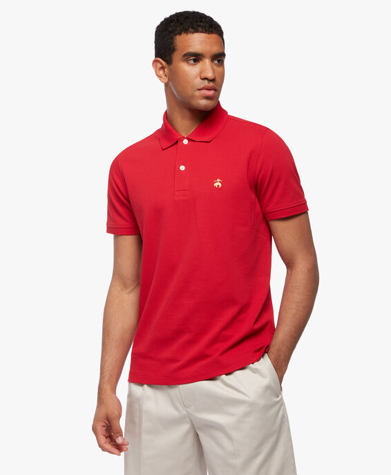 Brooks Brothers Rotes Slim-Fit Golden Fleece Poloshirt aus Stretch-Supima-Baumwolle Rot 1000085167US100174366