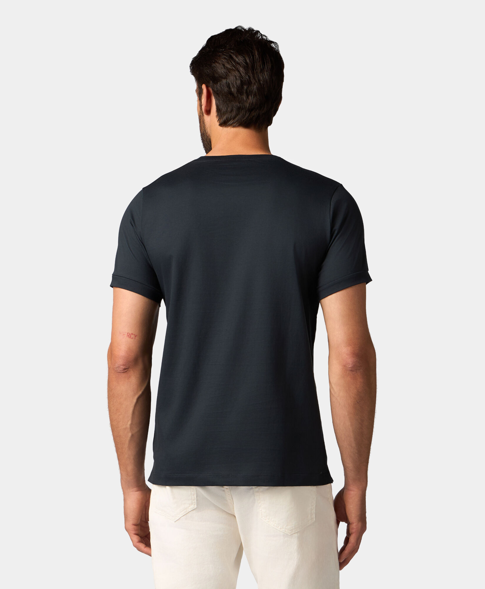 Brooks Brothers Mercerized Cotton Crewneck T-Shirt Dark Navy KNTSH008COPCO001NAVYP003