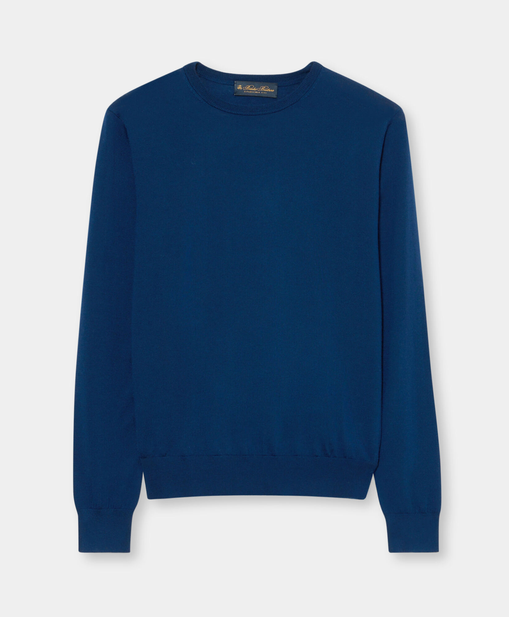 Brooks Brothers Merino Wool Crewneck Blue KNCRN037WOPWO006BLUEP001