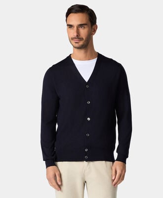 Merino Wool Cardigan in Navy for Men Brooks Brothers® EU