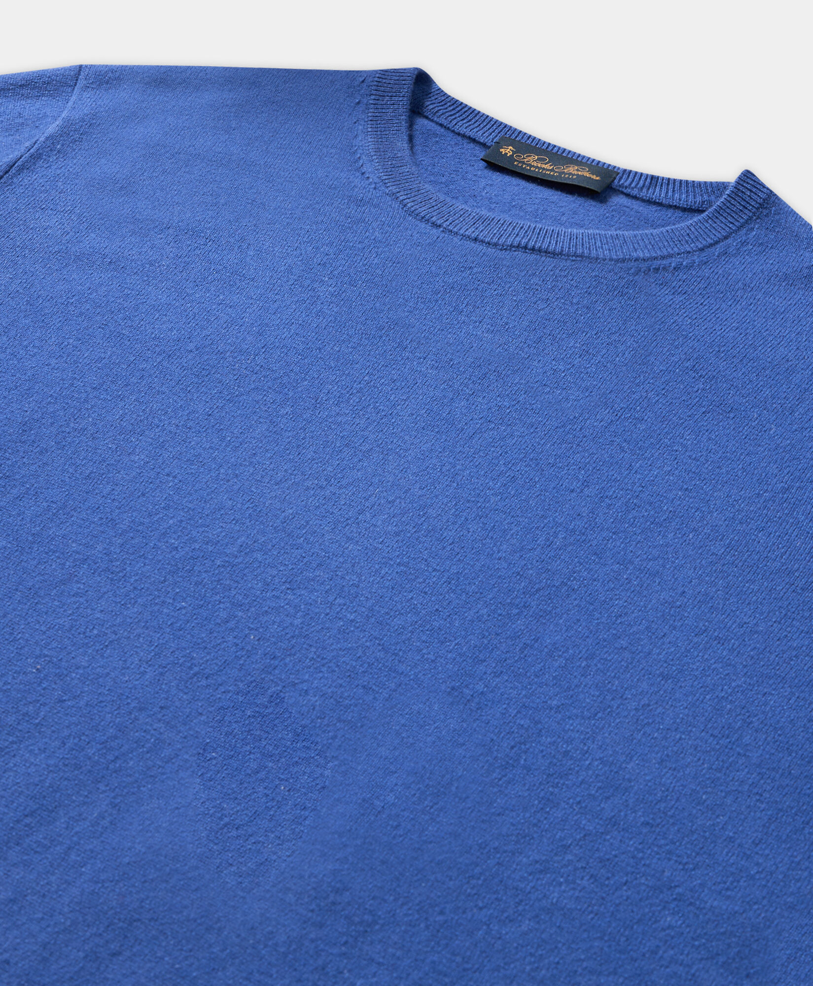 Brooks Brothers Pull Col Rond en Cachemire Indigo KNCRN050WSPWS001INDGP001