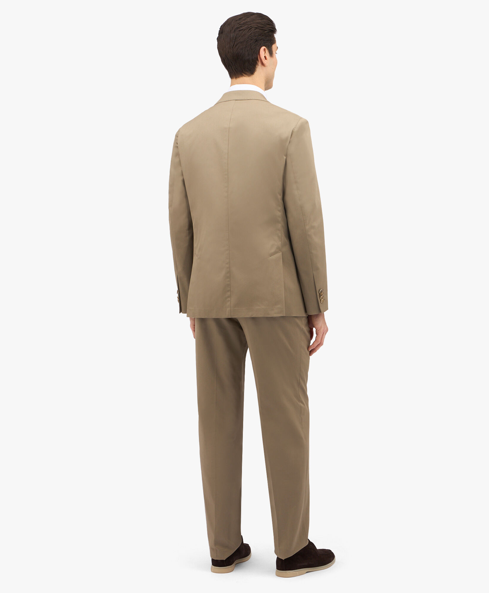 Khaki Stretch Cotton Suit in Khaki for Men Brooks Brothers UK