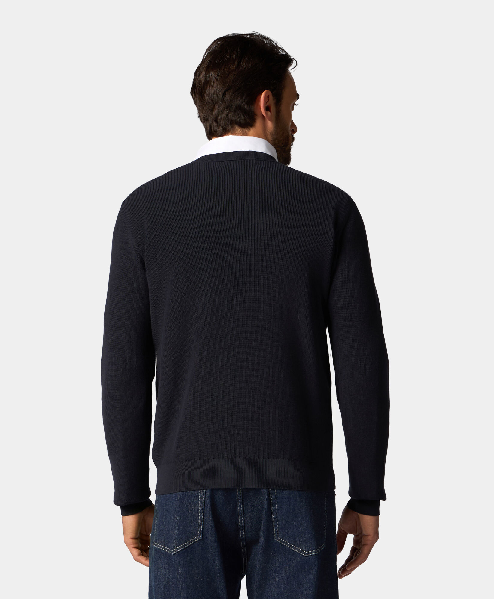 Brooks Brothers Cotton Crewneck Sweater Navy KNCRN047COPCO002NAVYP001