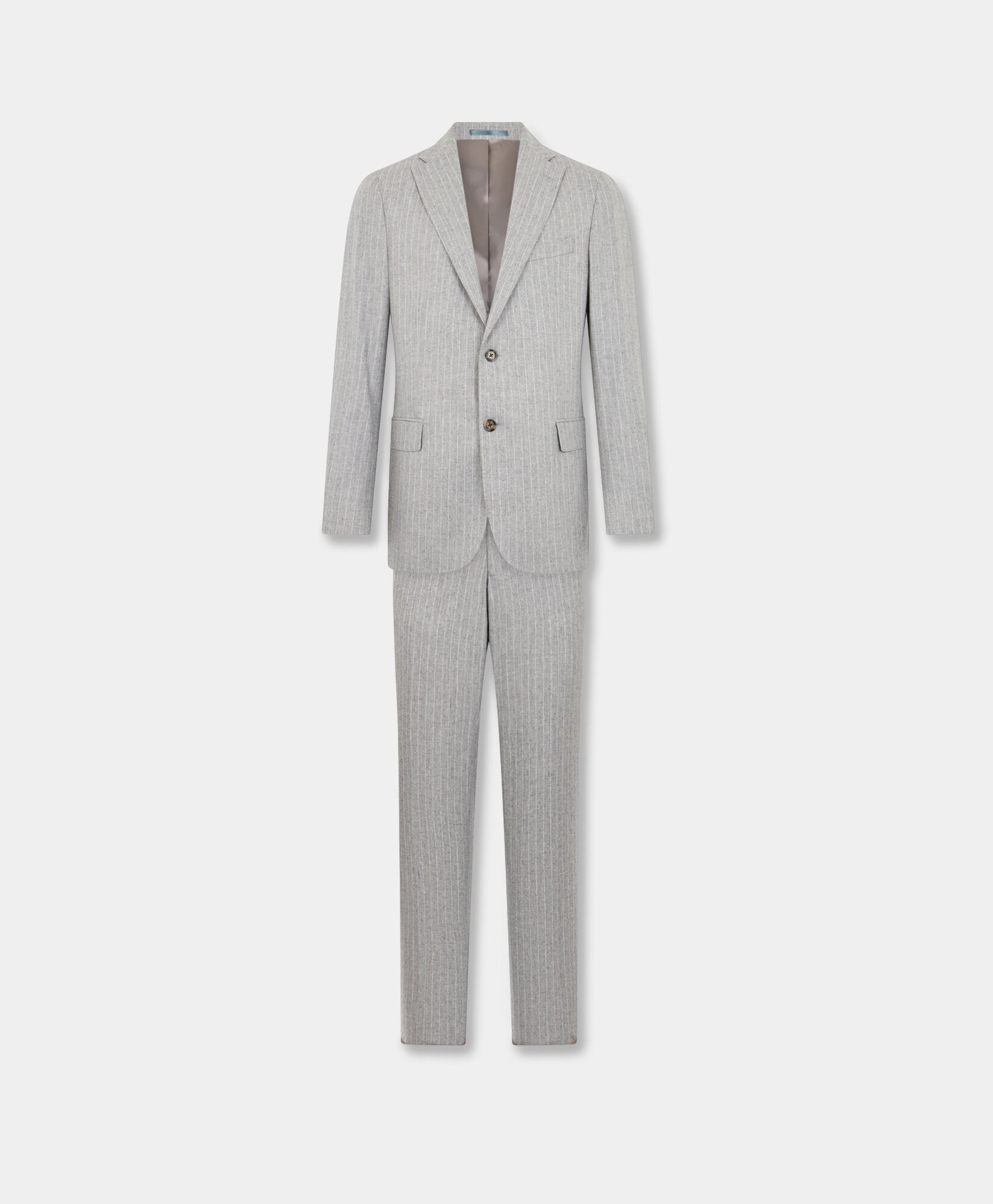 Brooks Brothers Pinstripe Virgin Wool Suit Light Grey STREG064WVPWV003LTGRF001