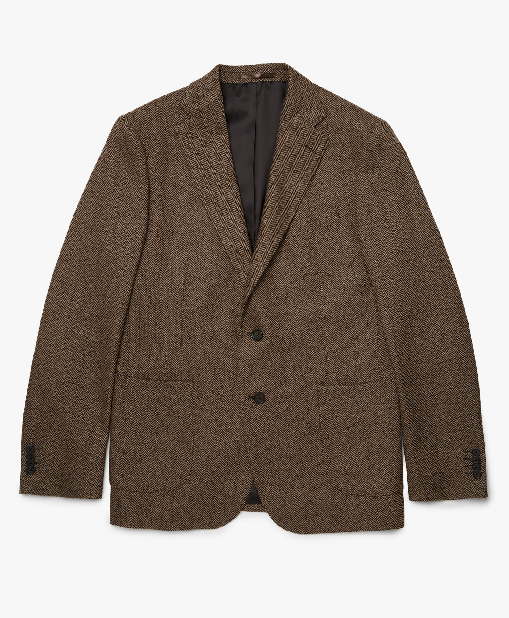 Herringbone Virgin Wool Blend Sport Coat in Brown for Men Brooks Brothers EU