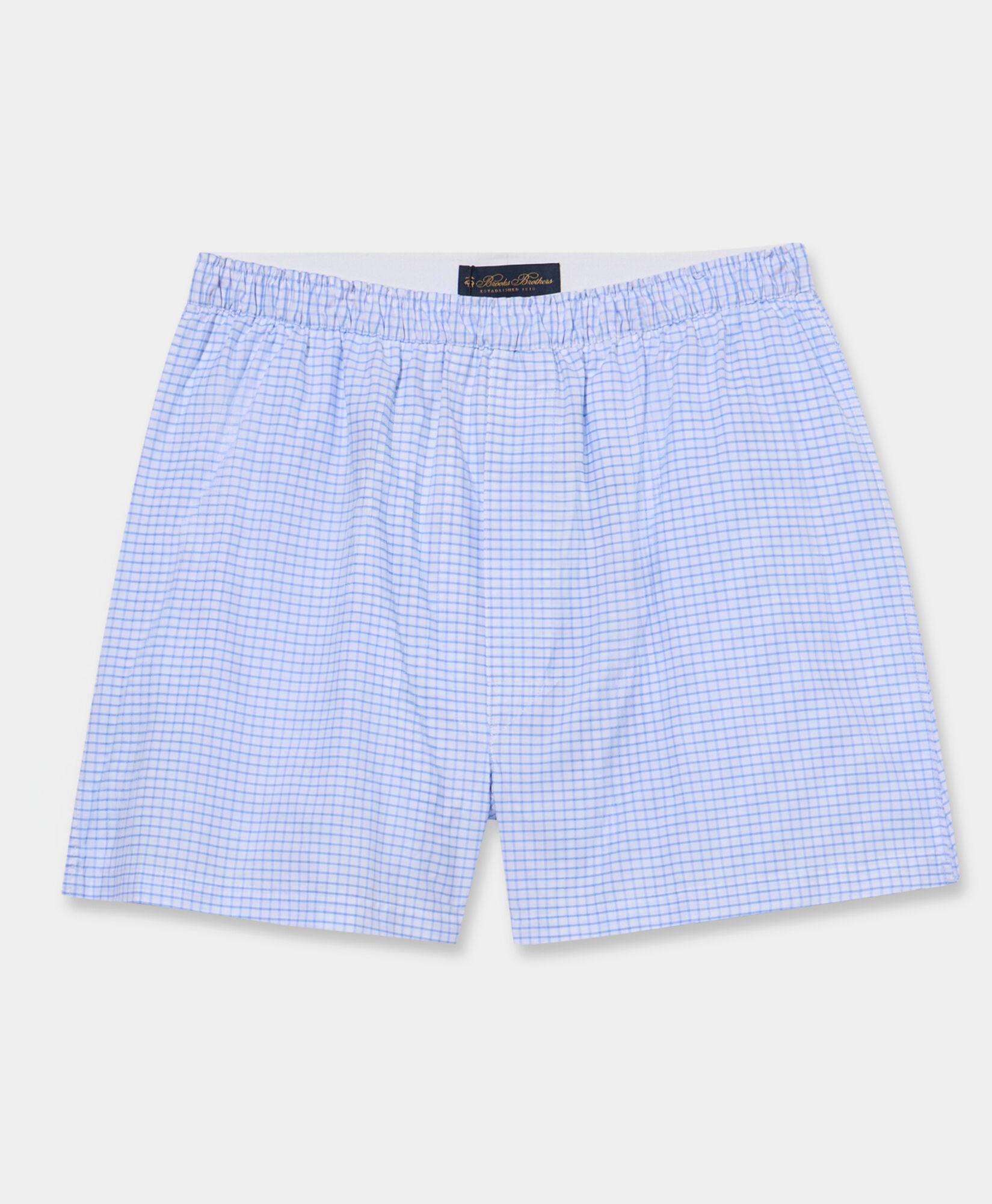 Brooks Brothers Micro Fantasy Cotton Boxer Shorts Light Blue UNDER018COPCO001LTBLF001
