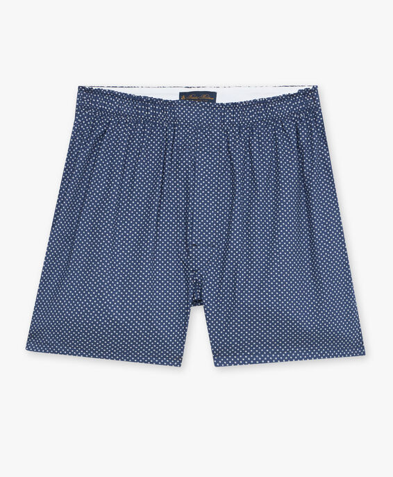 Brooks Brothers Boxer navy in cotone con stampa floreale Navy UNDER005COPCO001NAVYF001