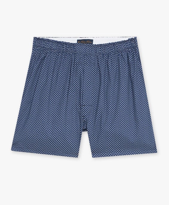 Brooks Brothers Boxer navy in cotone con stampa floreale Navy UNDER005COPCO001NAVYF001