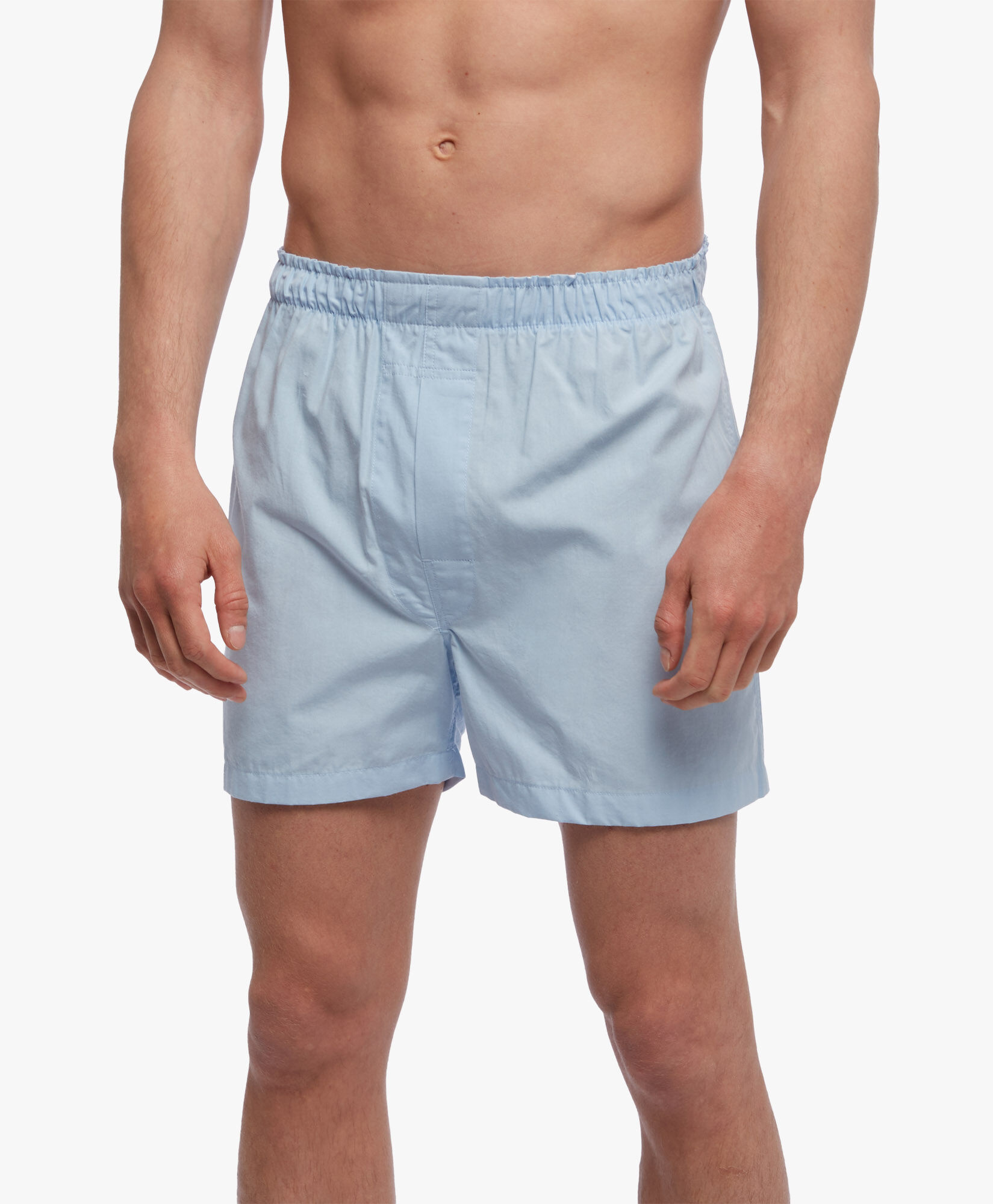 Brooks Brothers Cotton Boxer Shorts Light blue UNDER001COPCO001LTBLP001