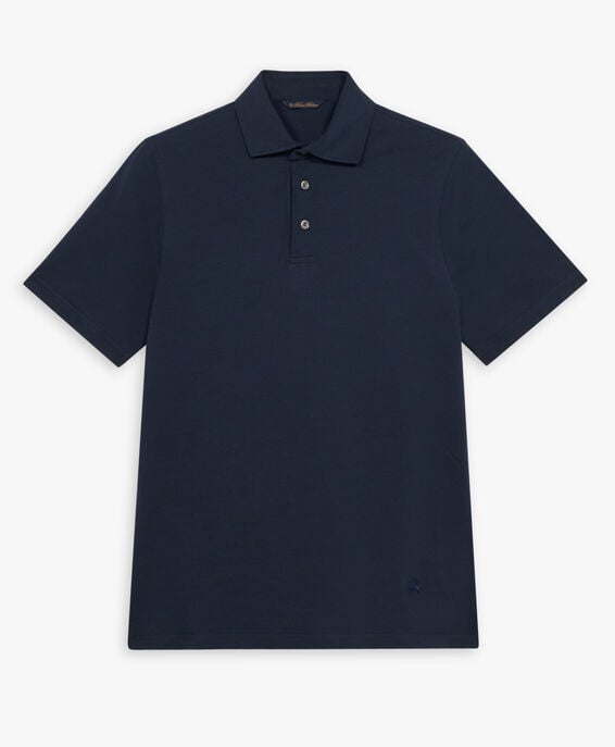 Brooks Brothers Navy Cotton Polo Shirt Blu JEPOL001COPCO001BLUEP001