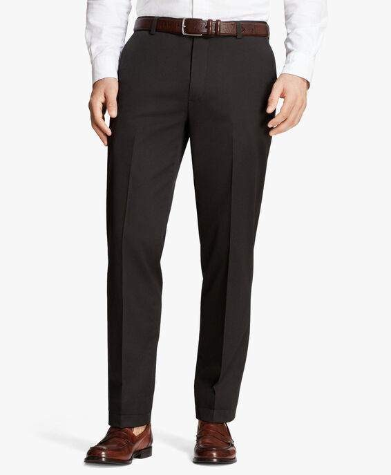 Brooks Brothers Pantalone elegante Milano slim fit in twill di cotone Nero 1000046117US100104137