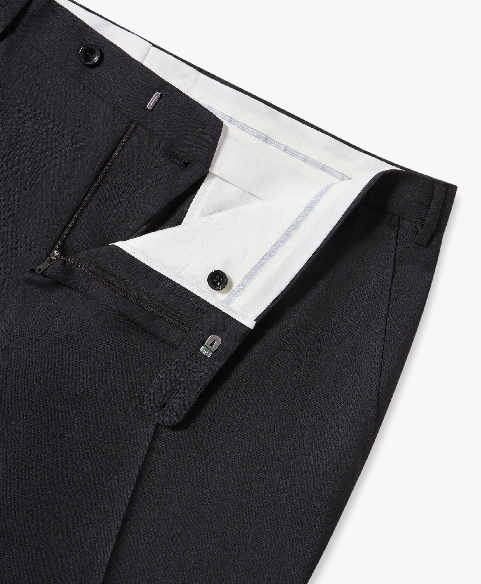 Brooks Brothers Dark Grey Stretch Virgin Wool Pants Dark Grey DTROU011WVBSP001DKGRP001