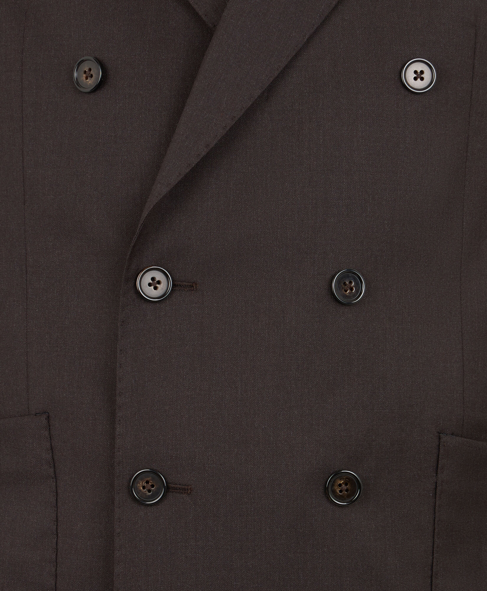 Brooks Brothers Virgin Wool Double-Breasted Suit Brown STREG051WVPWV003BRWNP001