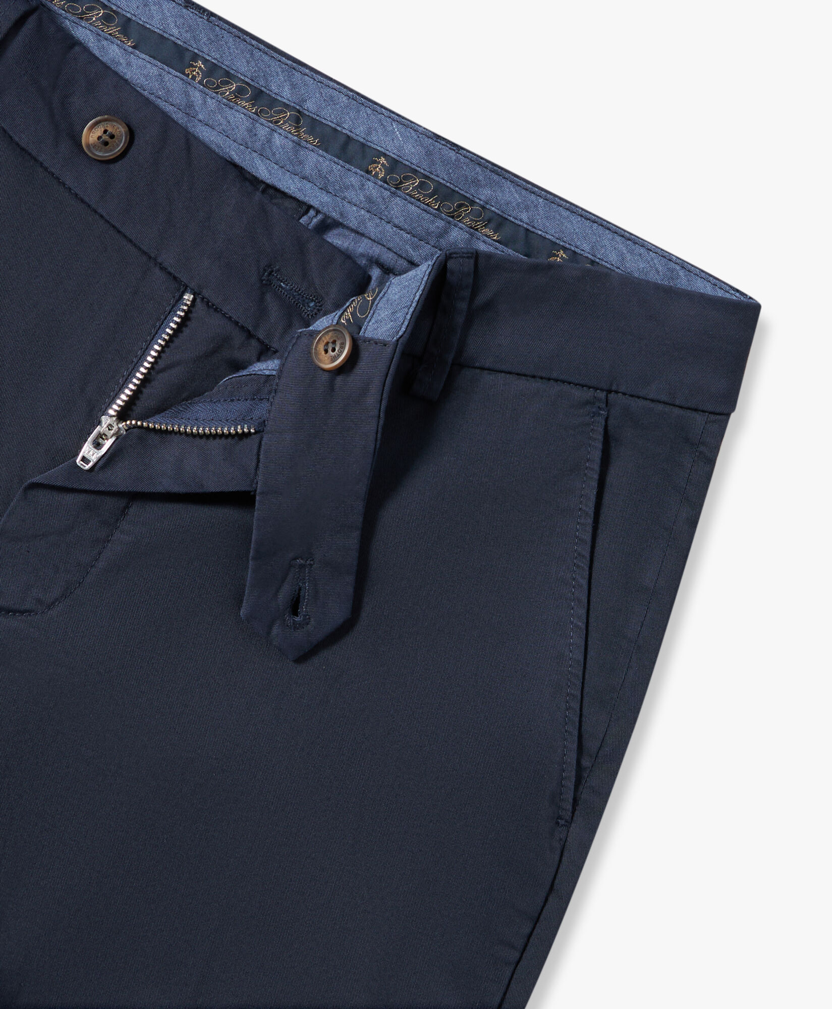 Navy Stretch Cotton Chinos in Navy for Men Brooks Brothers UK