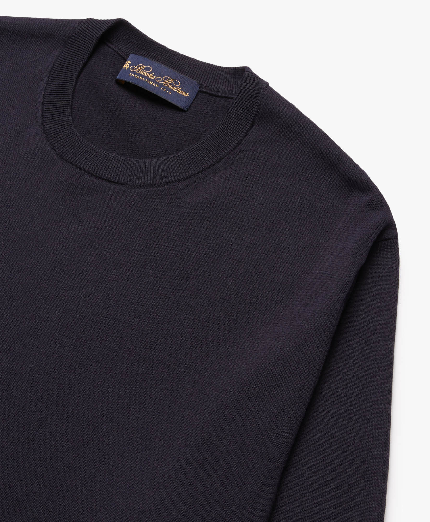 Brooks Brothers Cotton Crewneck Navy KNCRN008COPCO002NAVYP001