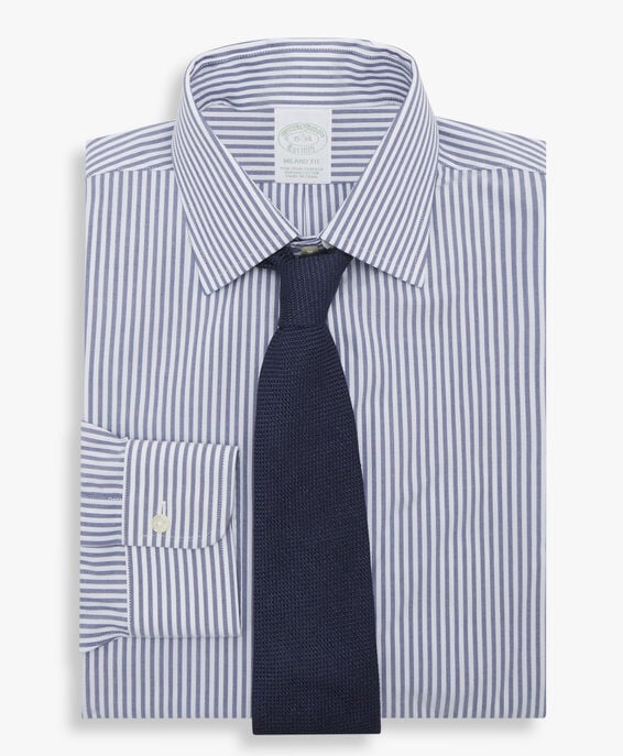 Brooks Brothers Camisa azul slim fit non-iron de algodón con cuello ainsley Azul 1000096950US100204264