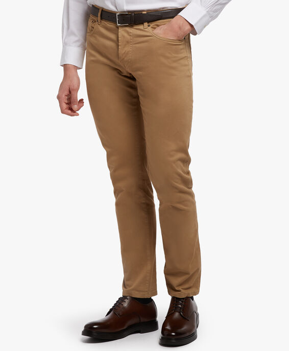 Brooks Brothers Pantalon à 5 poches en coton élastique Kaki CPFPK003COBSP003KHAKP001