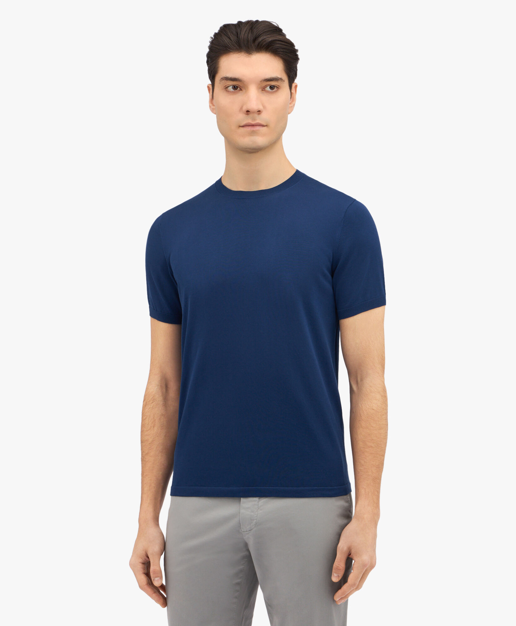 Blue short sleeve sweater sales