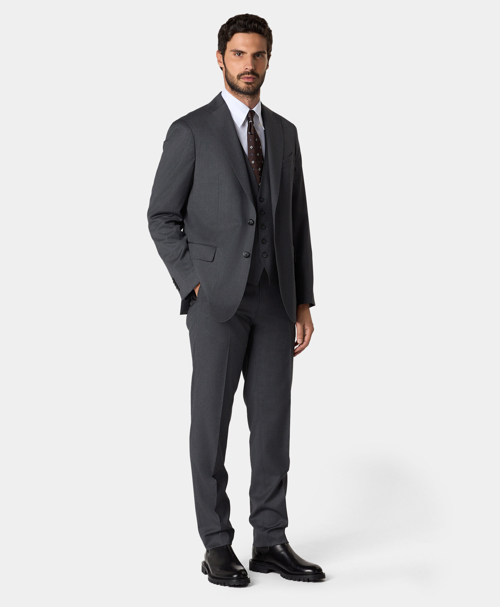 Virgin Wool Trousers in Grey for Men Brooks Brothers UK