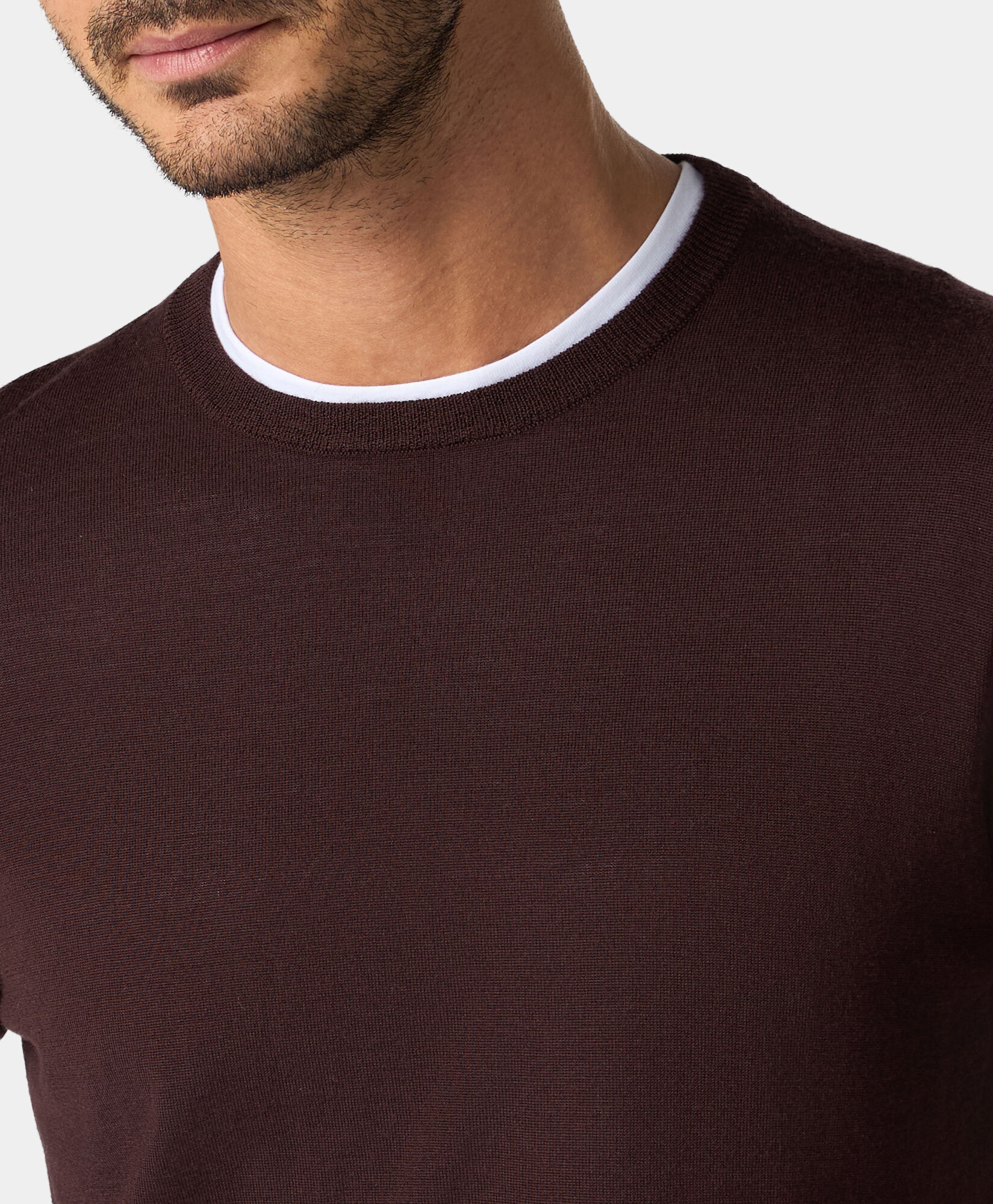 Brooks Brothers Merino Wool Crewneck Sweater Brown KNCRN035WOPWO006BRWNP001