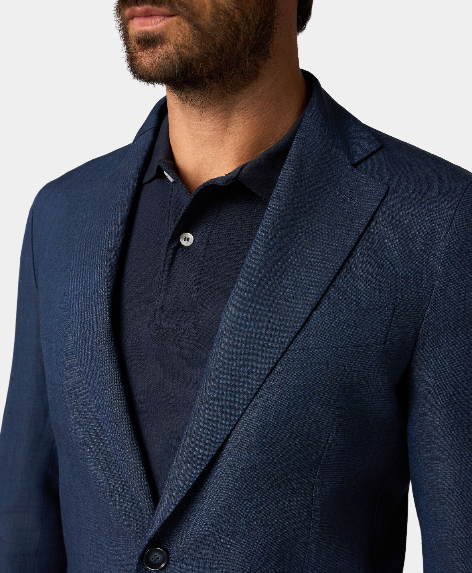 Brooks Brothers Linen Blazer Blue JKREG065LIPLI001BLUEP001