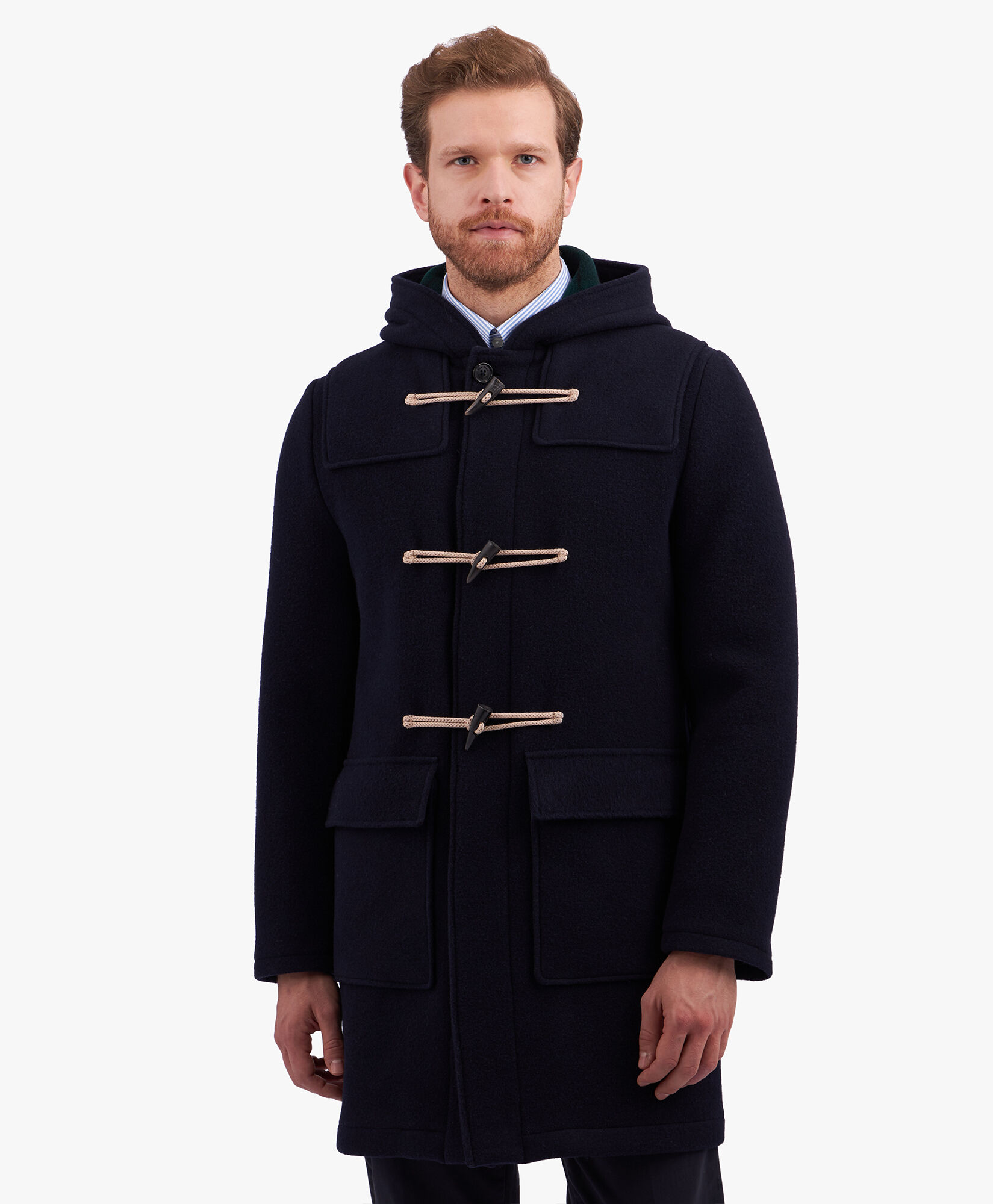 Trenca de lana azul marino en Azul marino de hombre Brooks Brothers EU