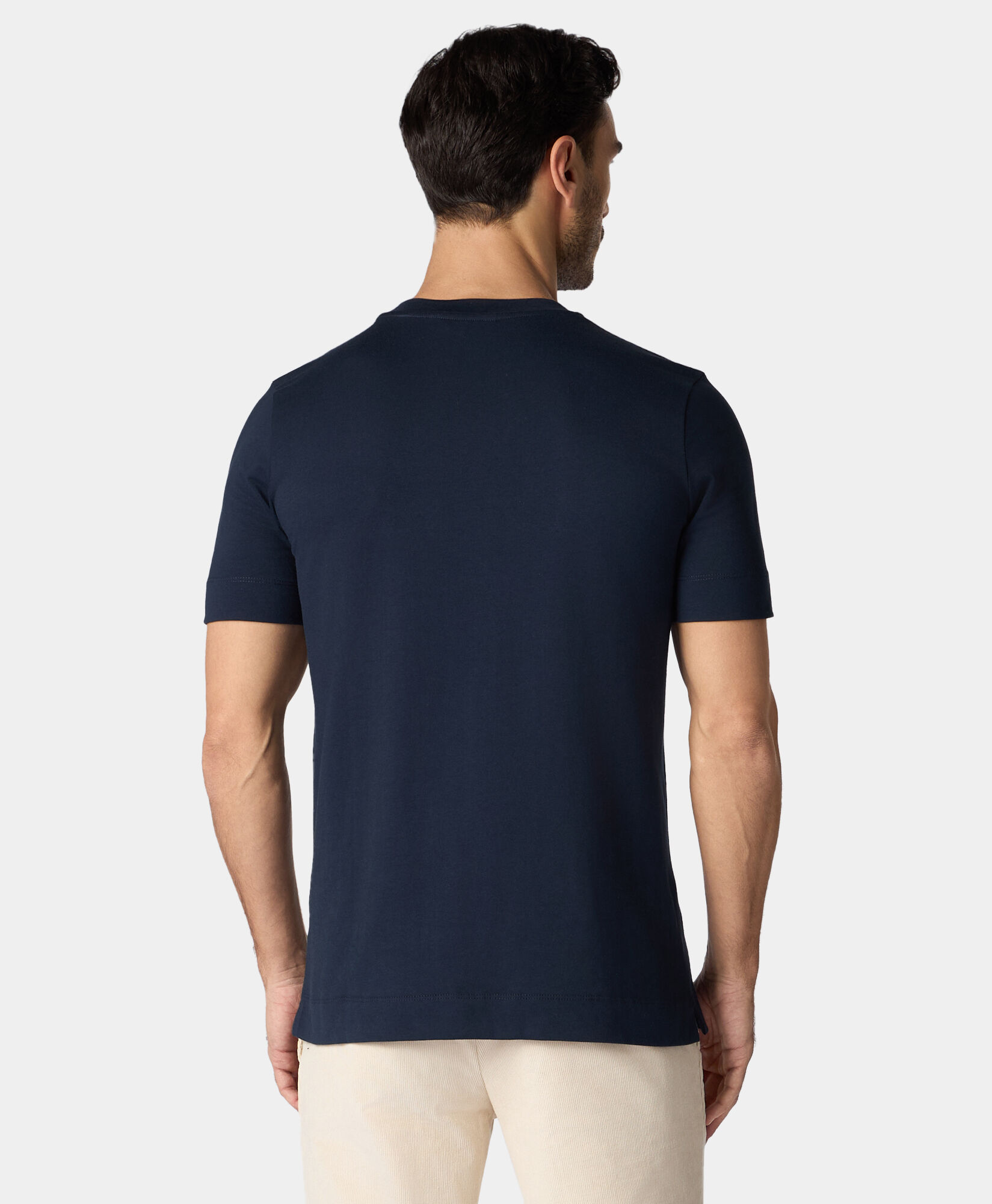 Brooks Brothers Logo cotton T-shirt Navy KNTSH004COPCO001NAVYP001