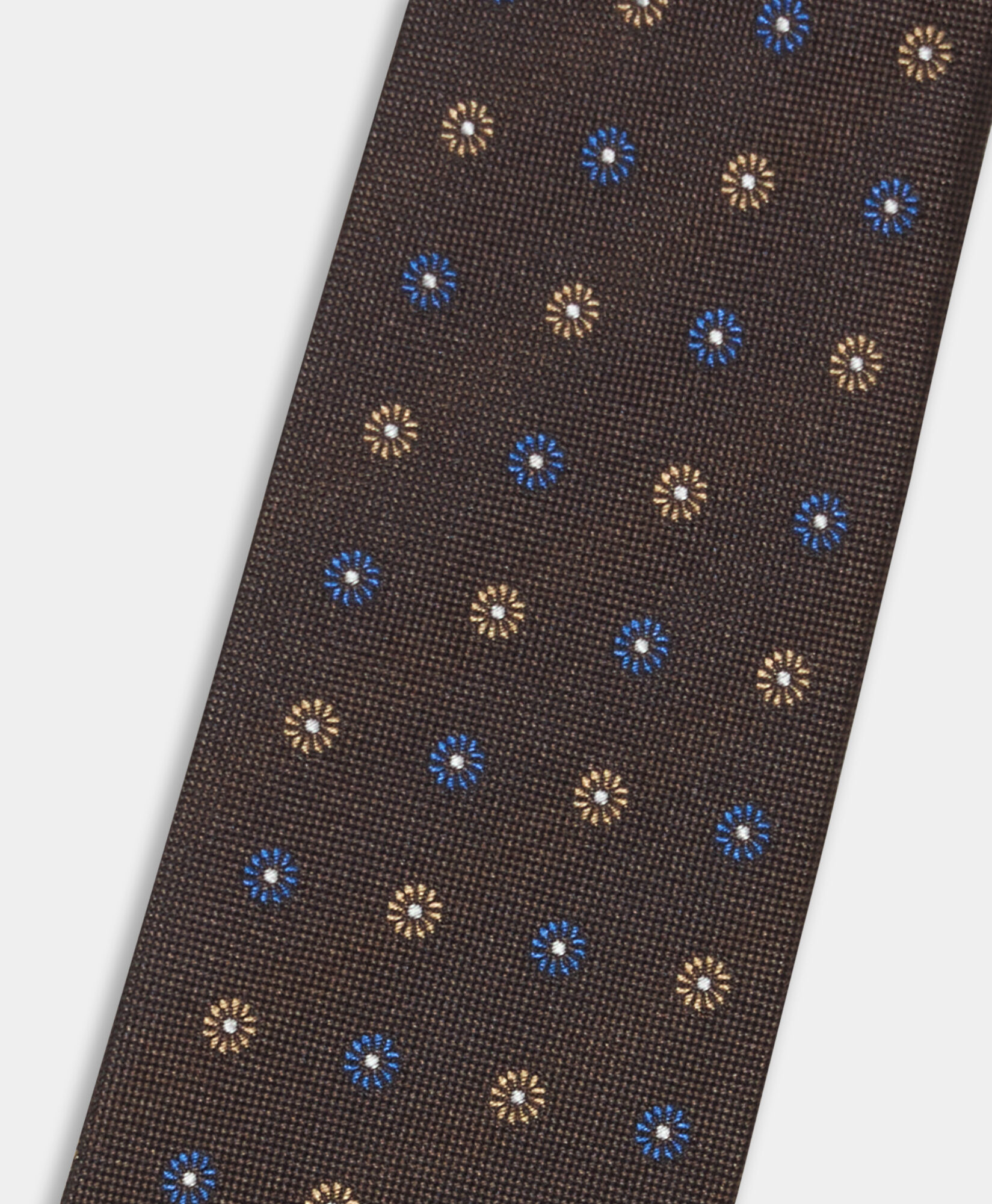 Brooks Brothers Micro Flower Silk Tie Brown ACNEK144SEPSE001BRWNF001