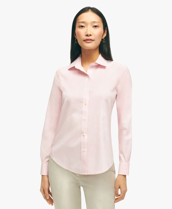 Brooks Brothers Camisa de vestir de algodón Supima elástico non-iron corte clásico Rosa Medio 1000091165US100190603