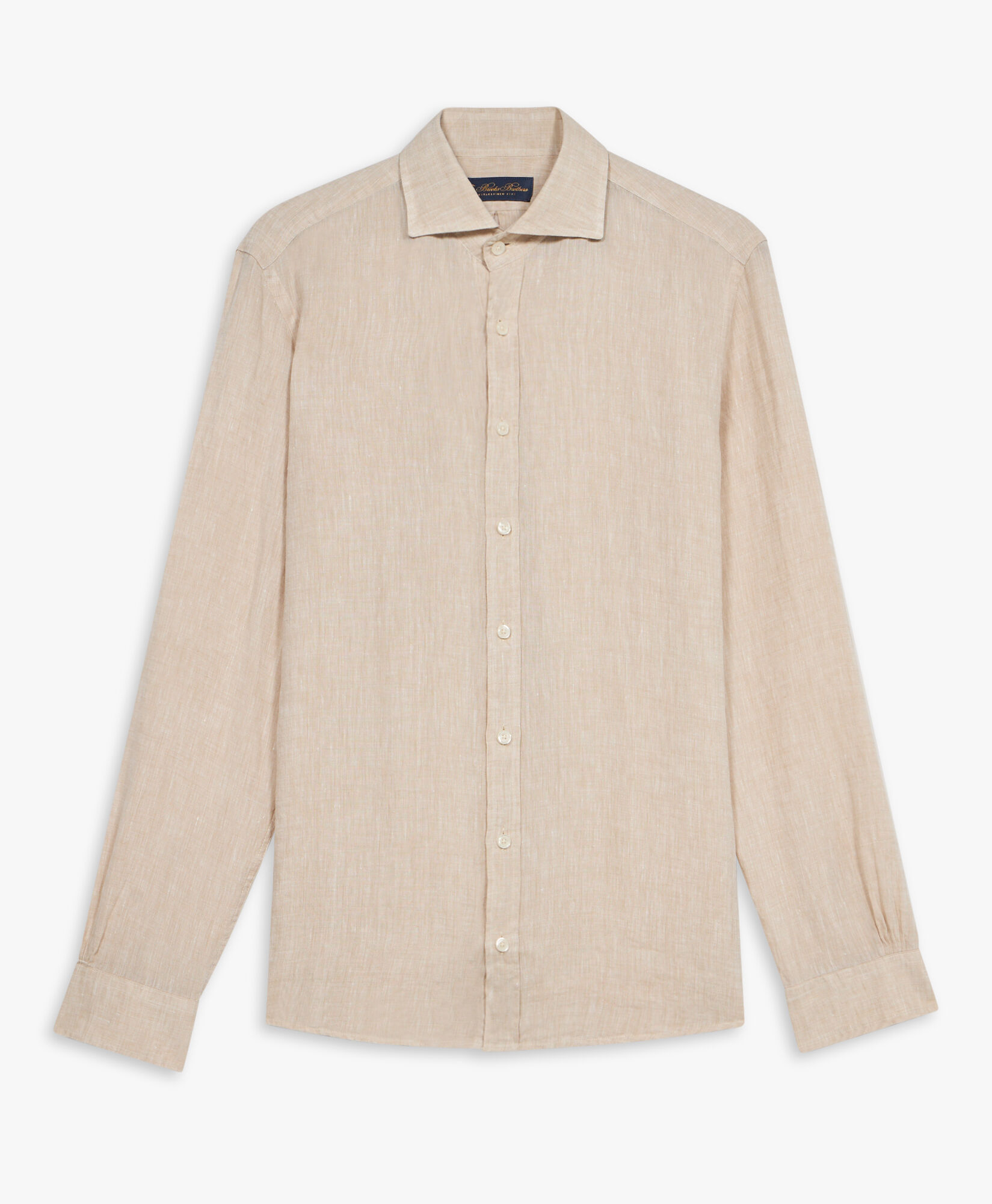 Brooks Brothers Chemise Slim Fit Casual en Lin Sable CSHSP002LIPLI001SANDP001
