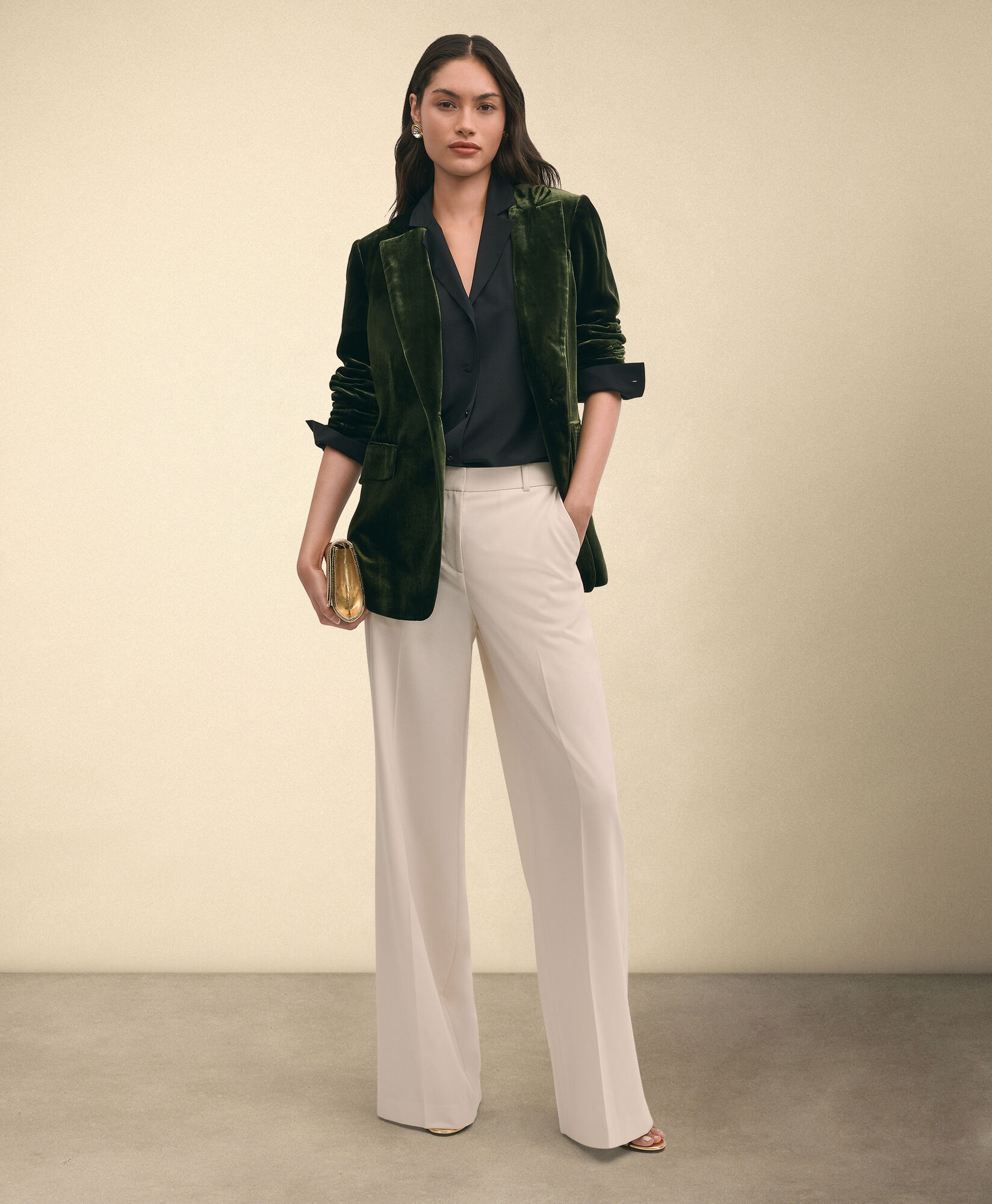 Brooks Brothers Crepe Silk Blouse Black 1000104909US100224907