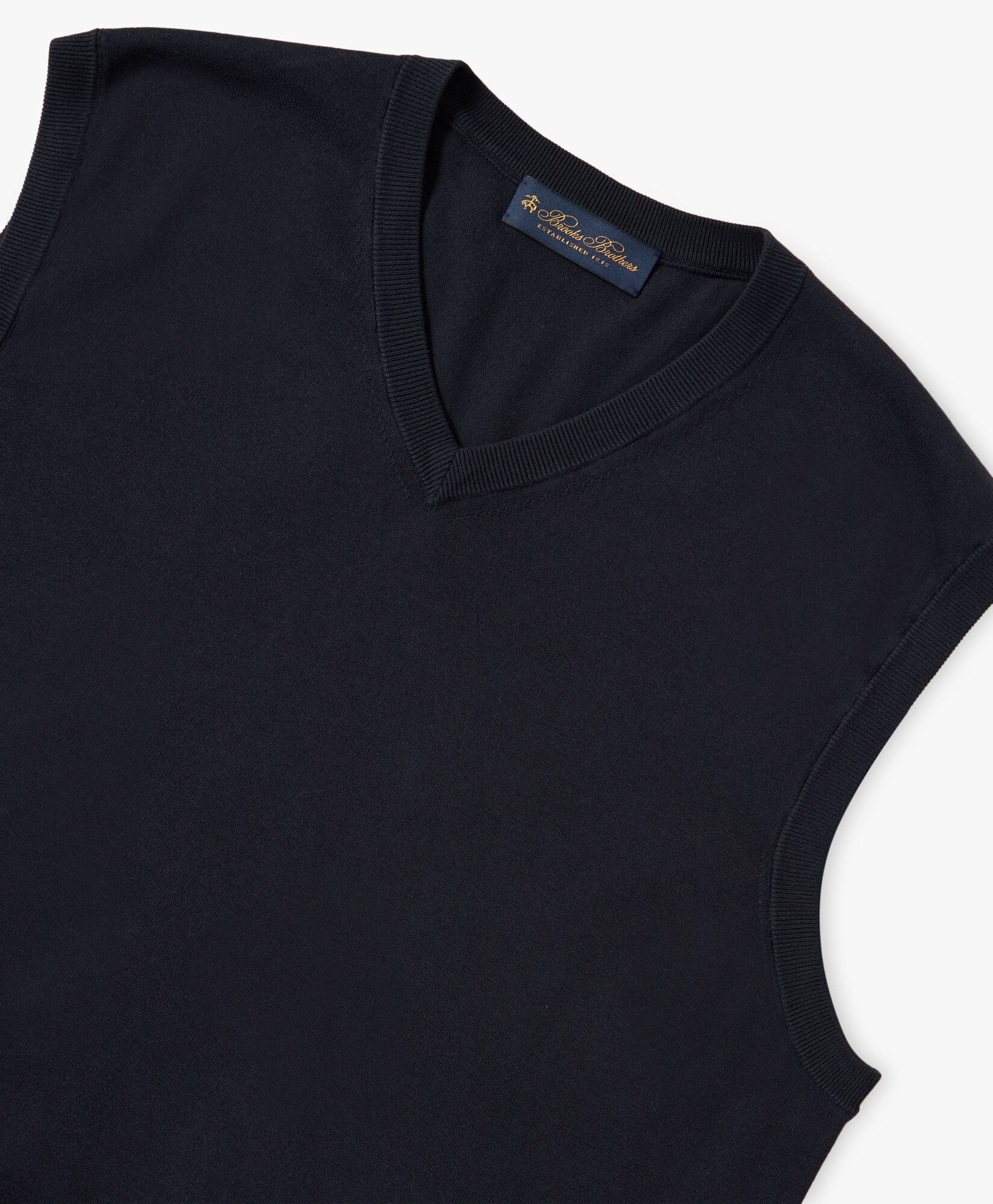 Navy Cotton Sweater Vest in Navy for Men Brooks Brothers UK
