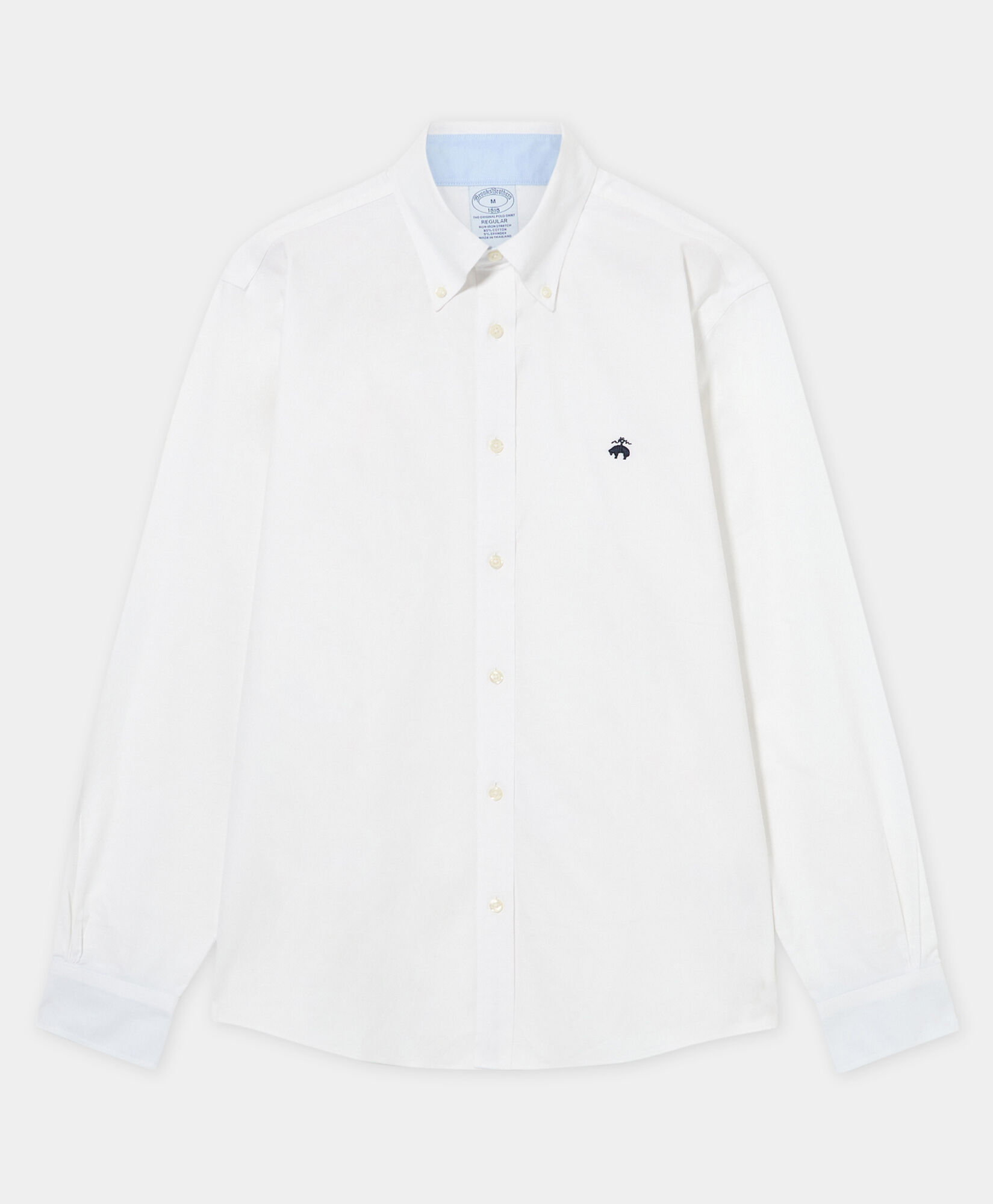 Brooks Brothers Regular Fit Oxford Non-Iron Button Down Shirt Open White 1000095299US100199966