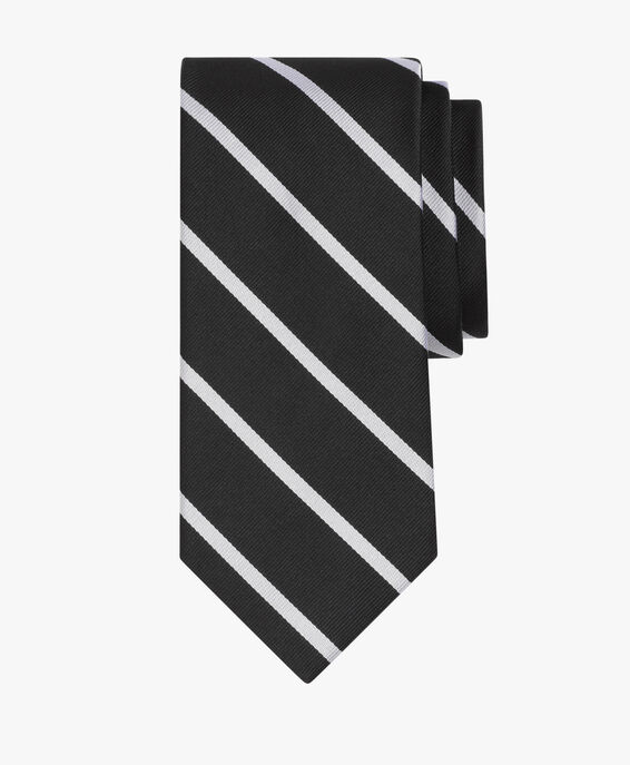 Brooks Brothers Cravate en soie noire Regimental Noir 1000095001US100198742