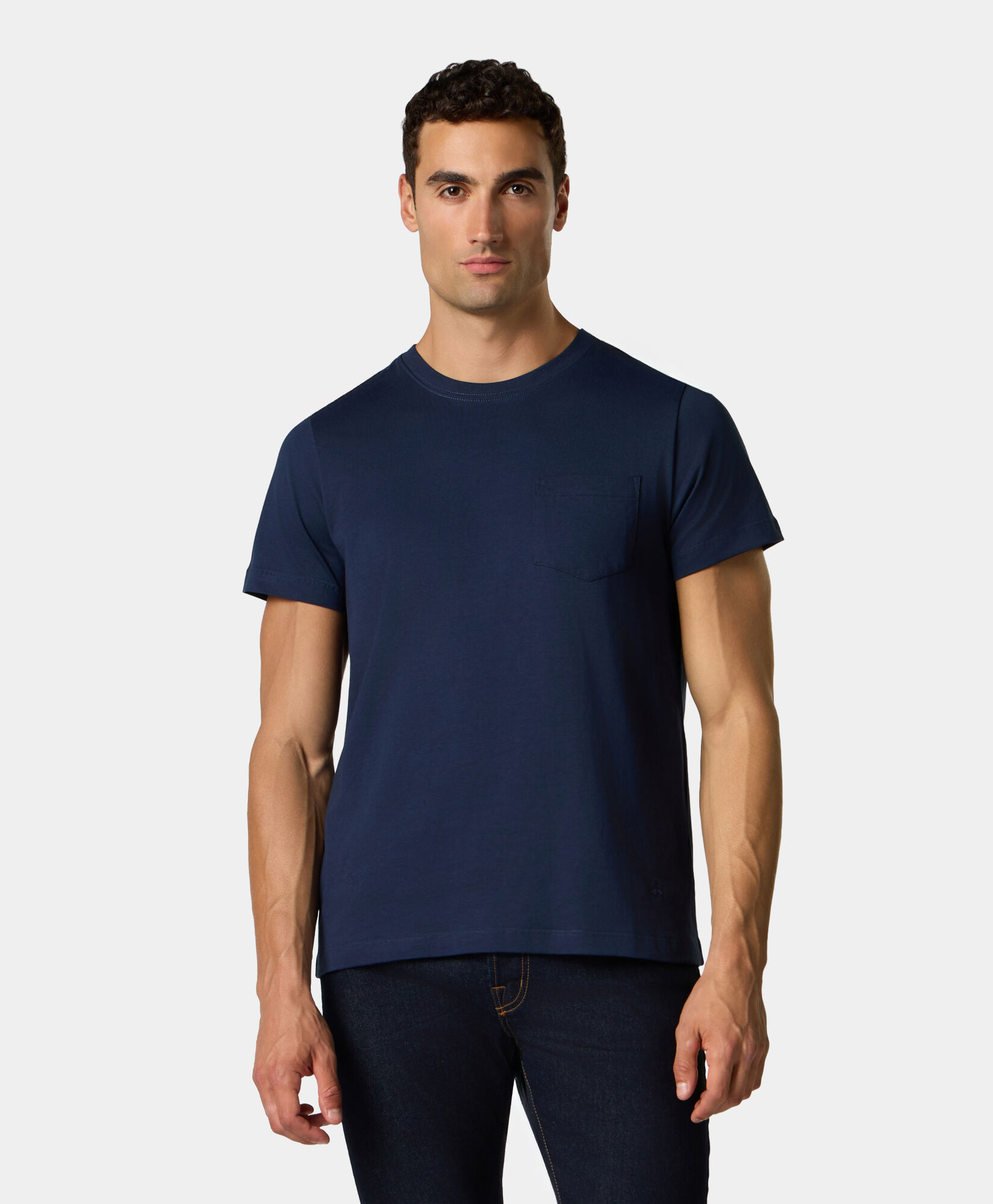 Brooks Brothers Cotton Pocket T-Shirt Navy KNTSH009COPCO001NAVYP001