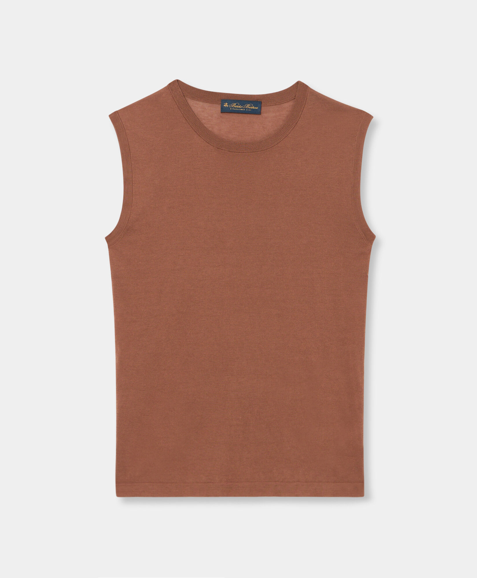 Brooks Brothers Top en Mélange de Soie Marron KNVES008SEBLI002BRWNP001