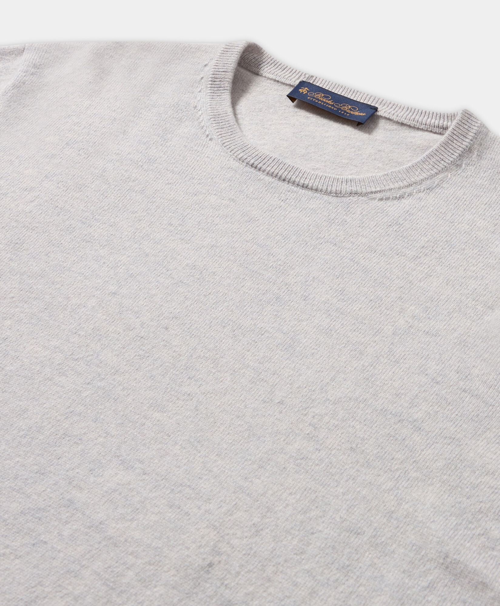 Brooks Brothers Pull Col Rond en Cachemire Glace KNCRN050WSPWS001ICEPL001