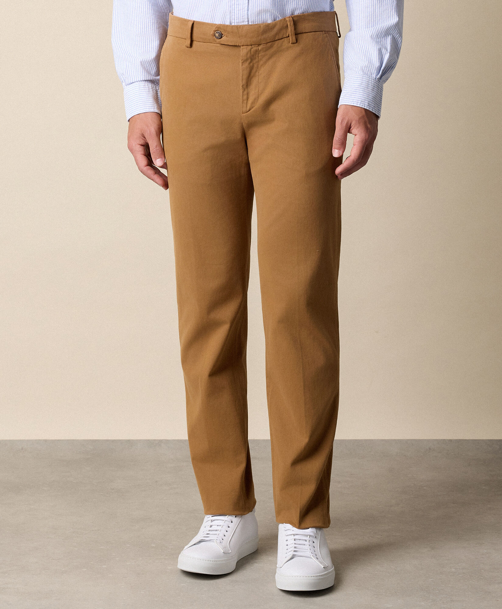 Brooks Brothers Regular Fit Soft Twill Kirman Chino Rust CPCHI061COBSP002RUSTP001