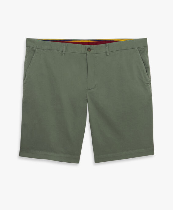 Brooks Brothers Pantalón chino corto verde militar de algodón Militar CPBER007COBSP002MILIP001