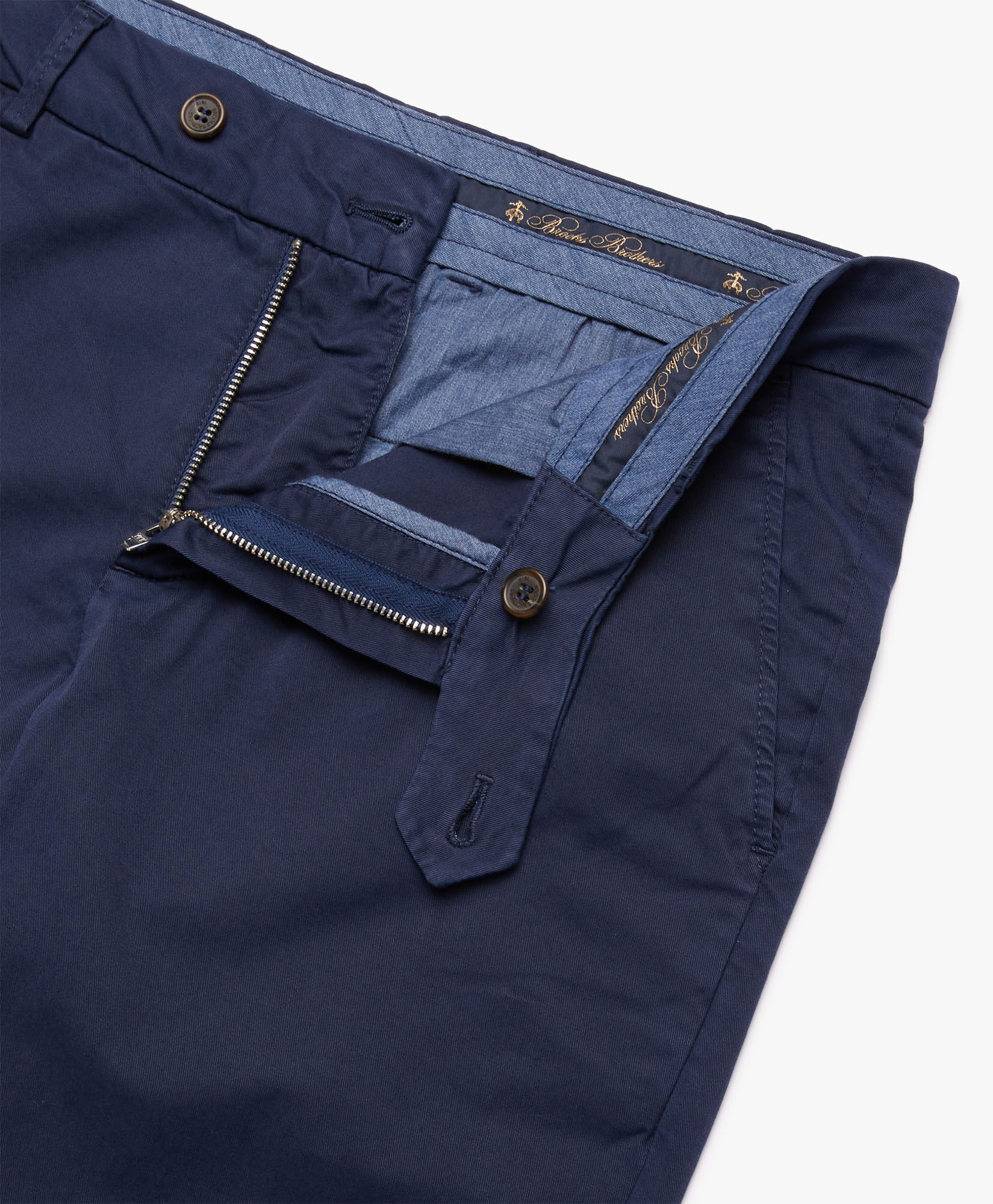 Stretch Cotton Chinos in Navy for Men Brooks Brothers EU